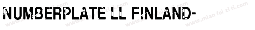 Numberplate LL Finland字体转换